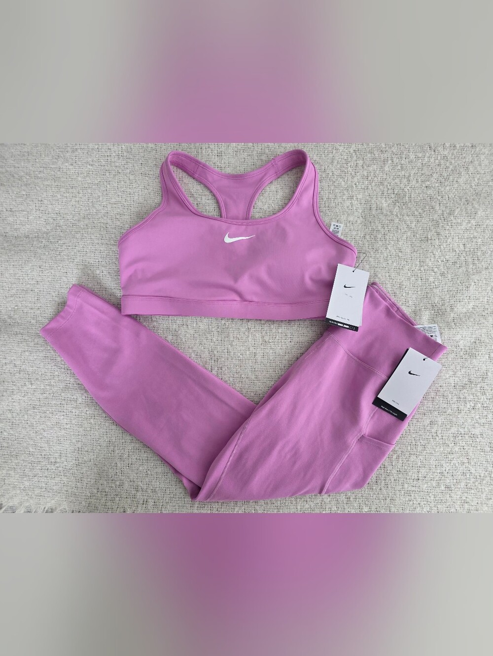Nike Dri-FIT Pink High Rise 7/8 Leggings Set